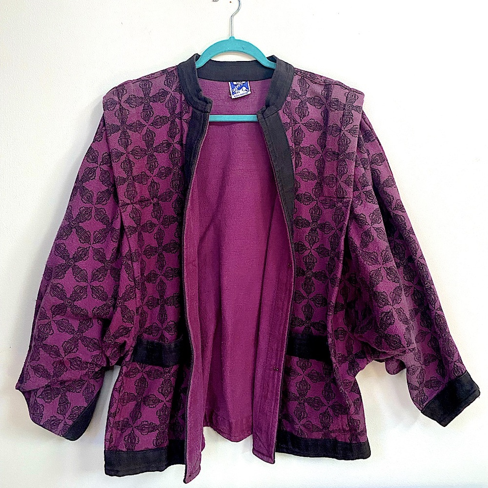 Vintage Nepali Women’s Patterned 100% Cotton Jacket OS